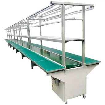 Anti Static Electric Production Line Aluminum Electronic Assembly Line Workbench With Conveyor Belt